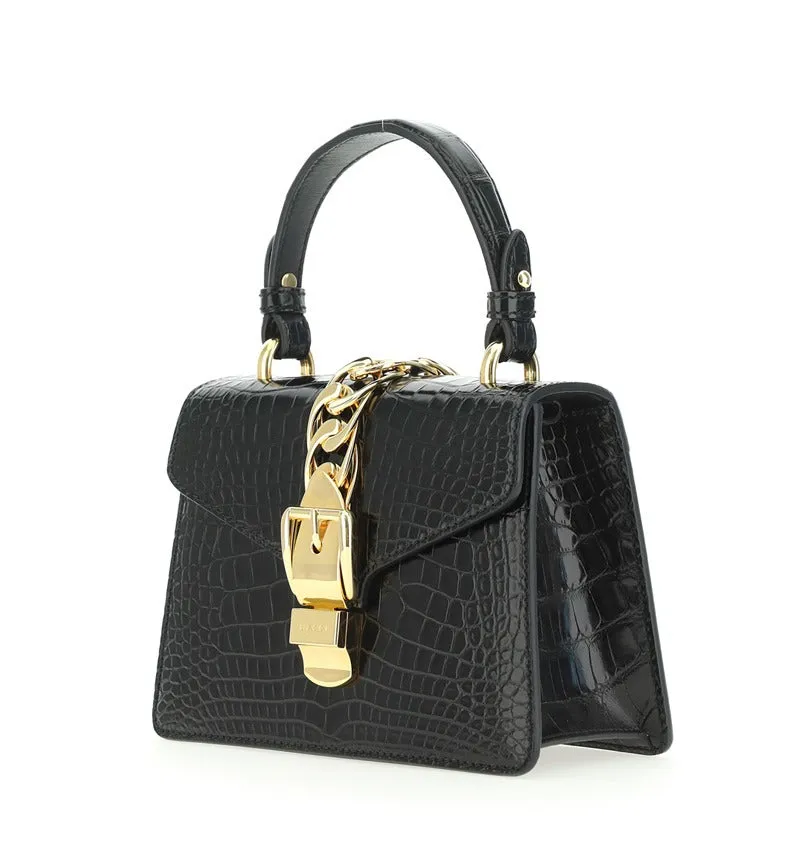 Gucci Logo Detailed Chain-Link Crossbody Bag