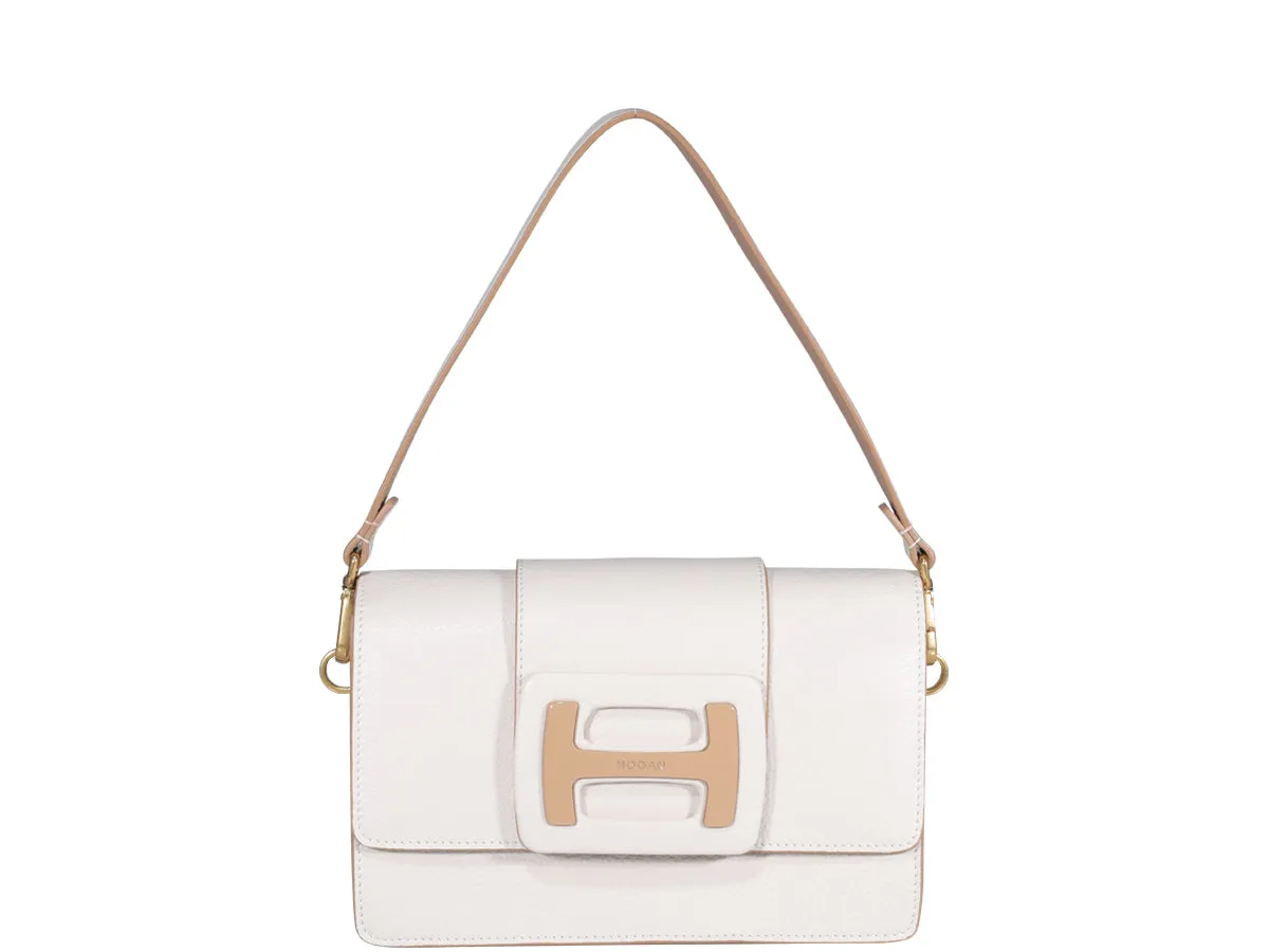 Hogan H-Bag Foldover Logo Detailed Crossbody Bag
