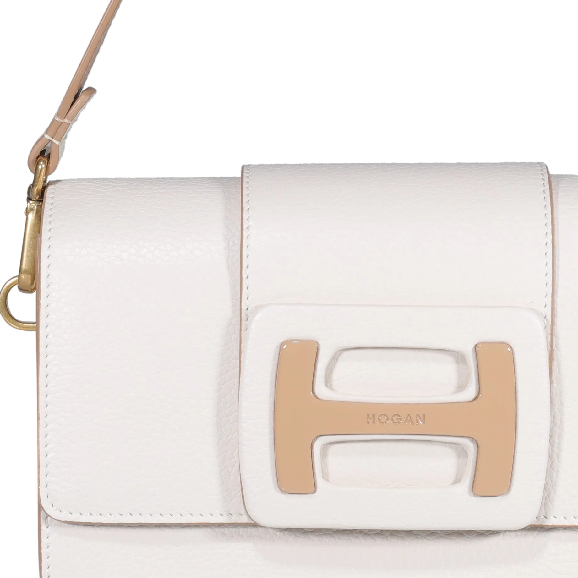 Hogan H-Bag Foldover Logo Detailed Crossbody Bag