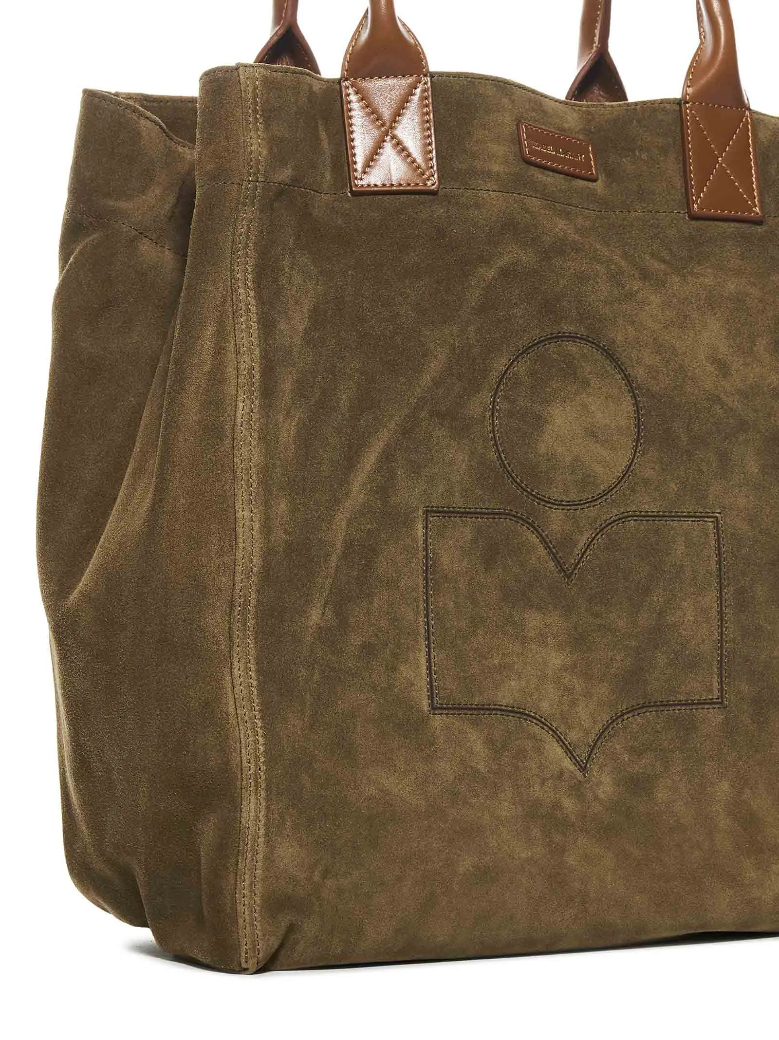 Isabel Marant Logo Patch Velvet Tote Bag