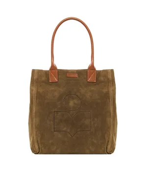 Isabel Marant Logo Patch Velvet Tote Bag