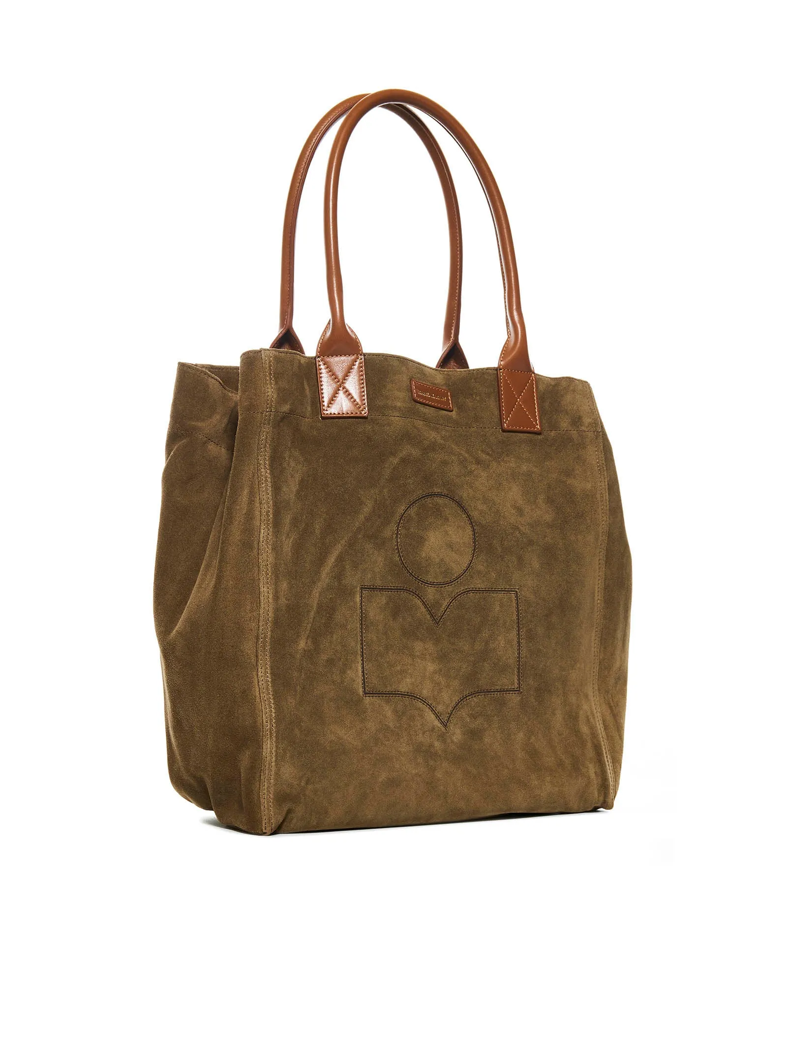 Isabel Marant Logo Patch Velvet Tote Bag