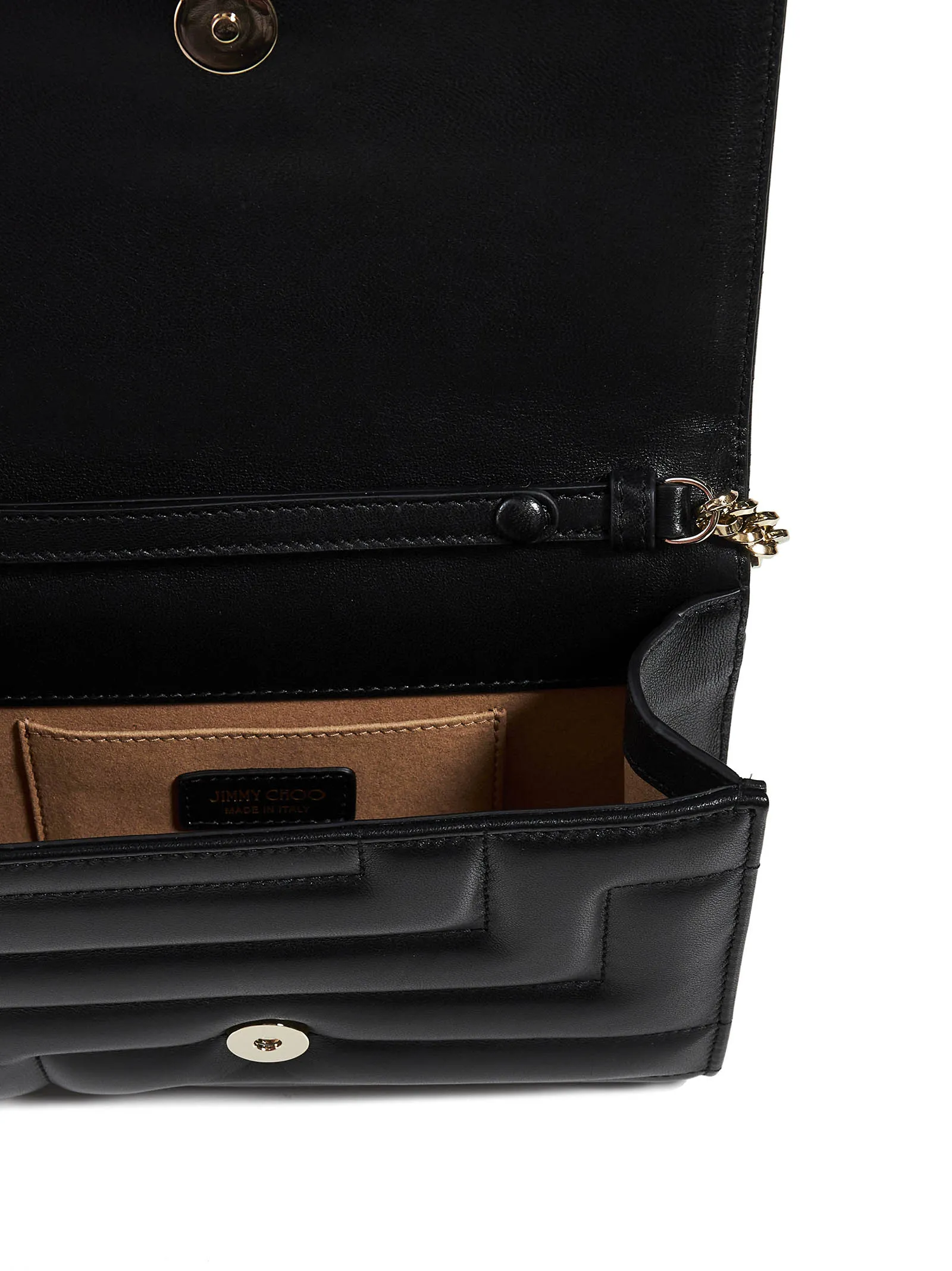 Jimmy Choo Logo Plaque Chained Shoulder Bag