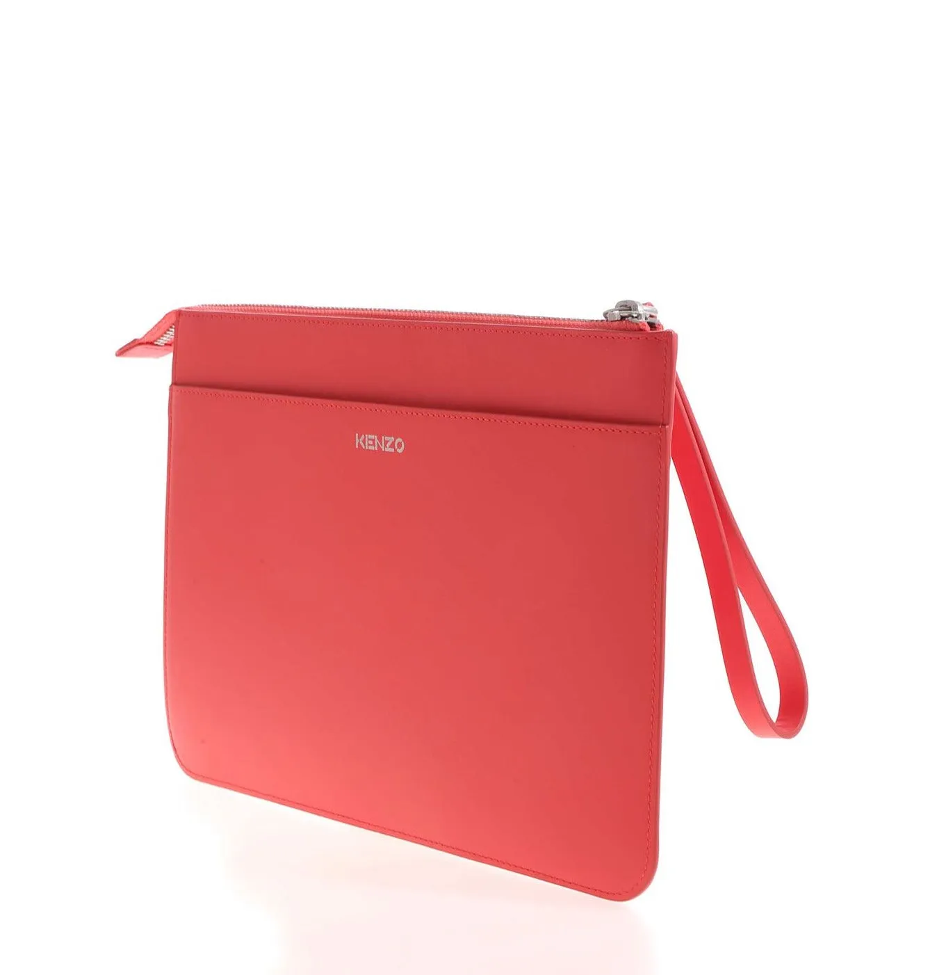 Kenzo K Logo Plaque Zipped Clutch