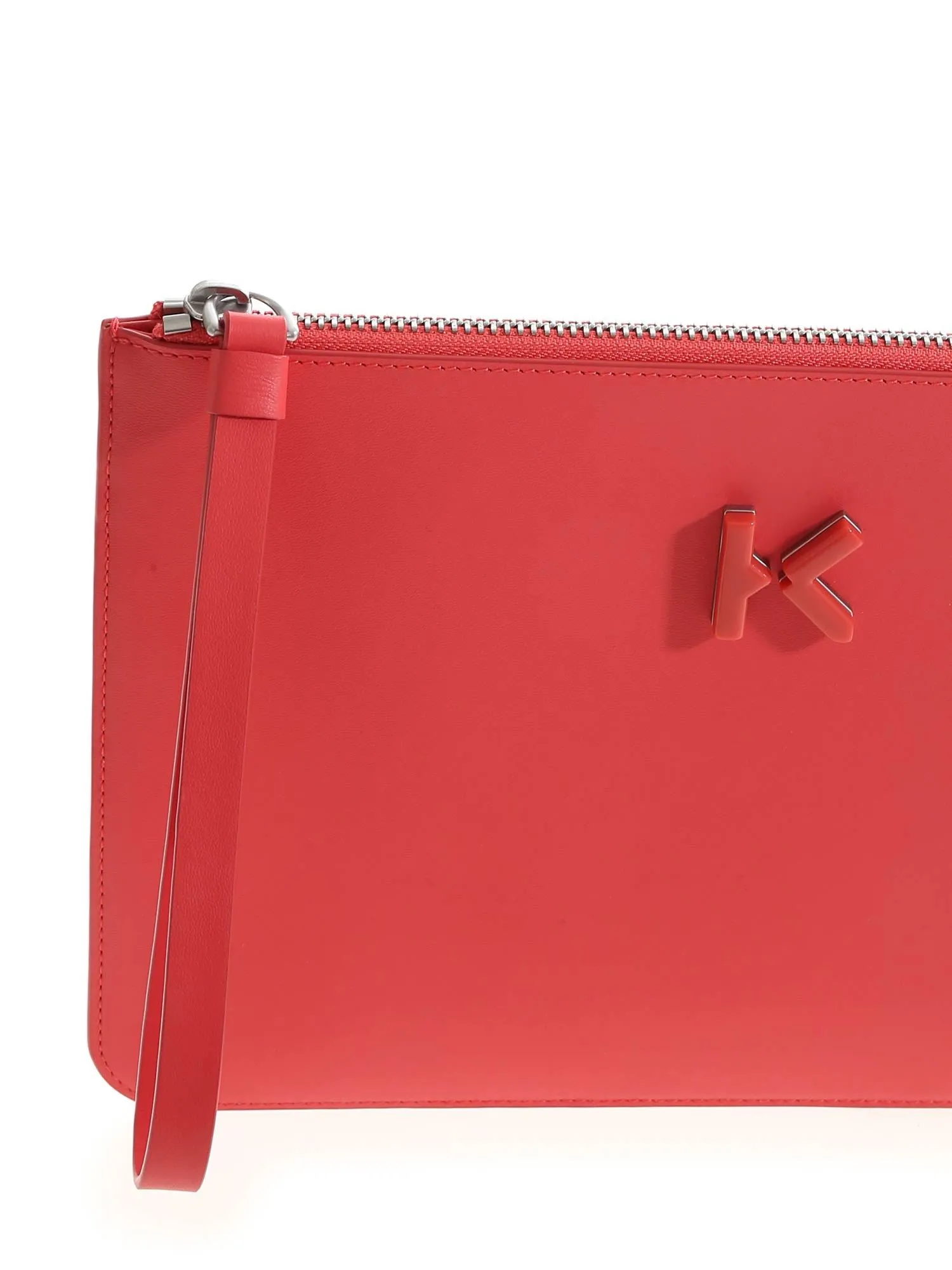 Kenzo K Logo Plaque Zipped Clutch