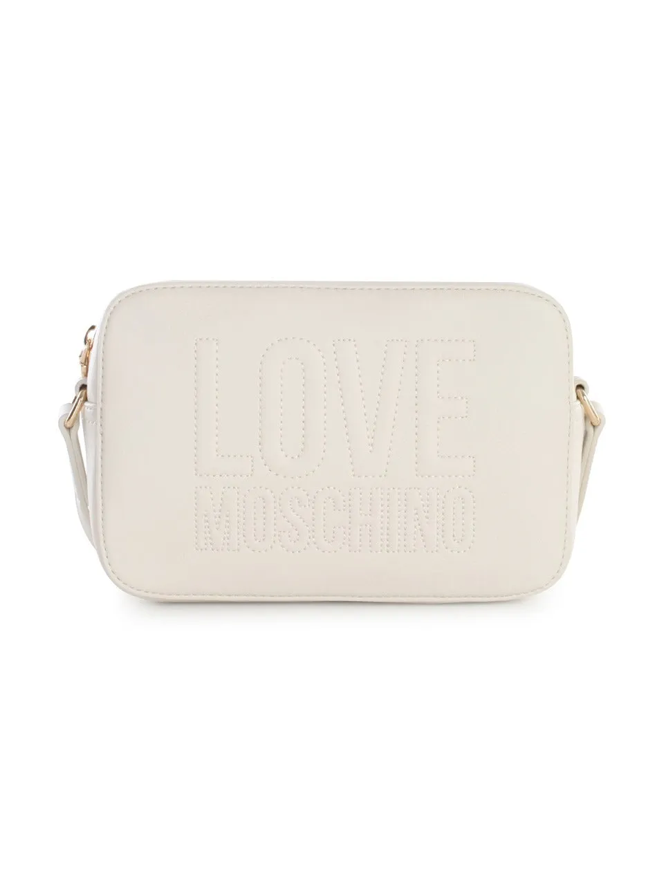 Love Moschino Logo Embossed Zipped Crossbody Bag