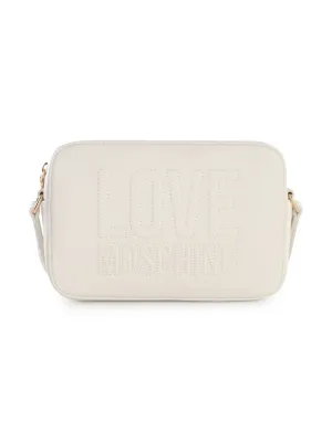 Love Moschino Logo Embossed Zipped Crossbody Bag