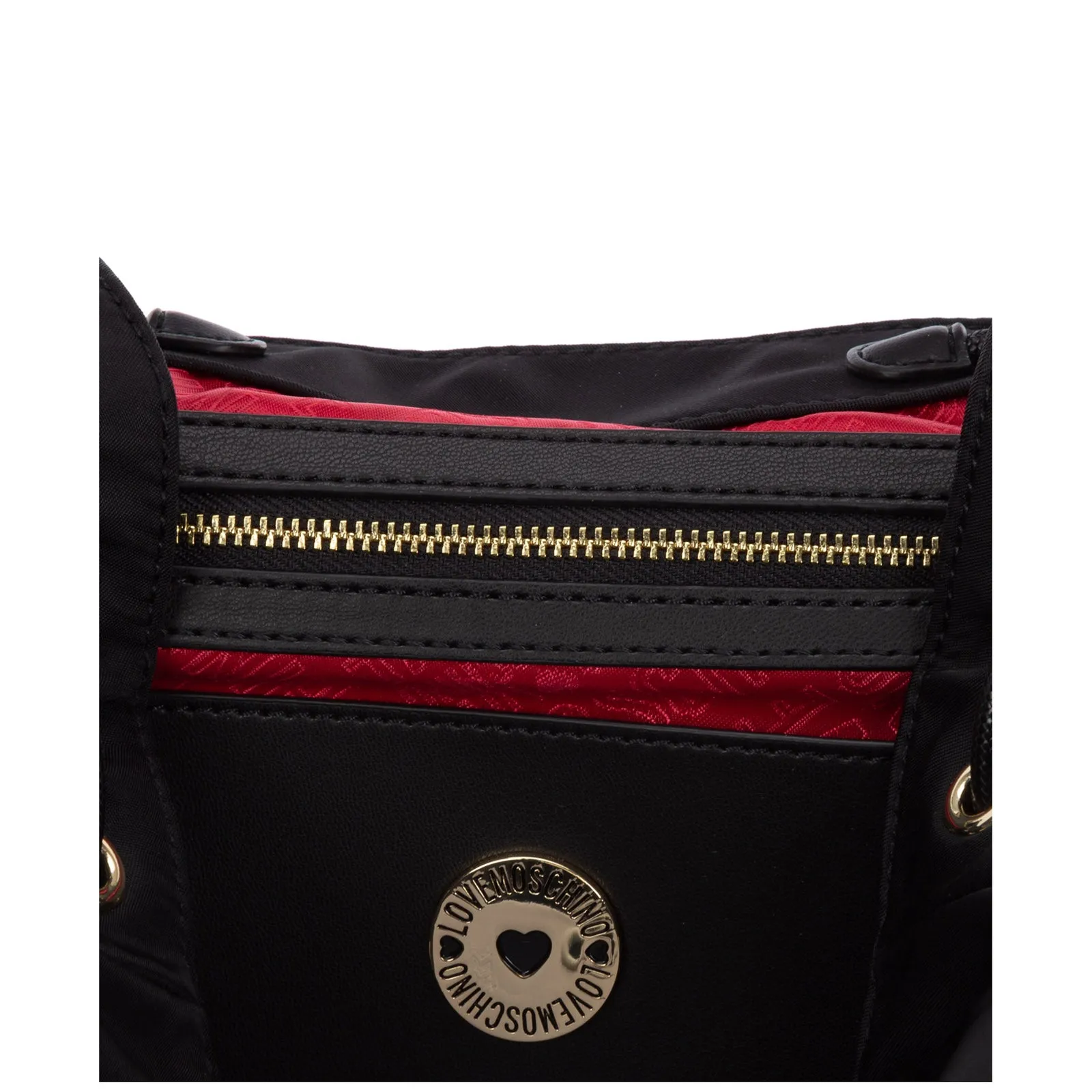 Love Moschino Logo Plaque Backpack