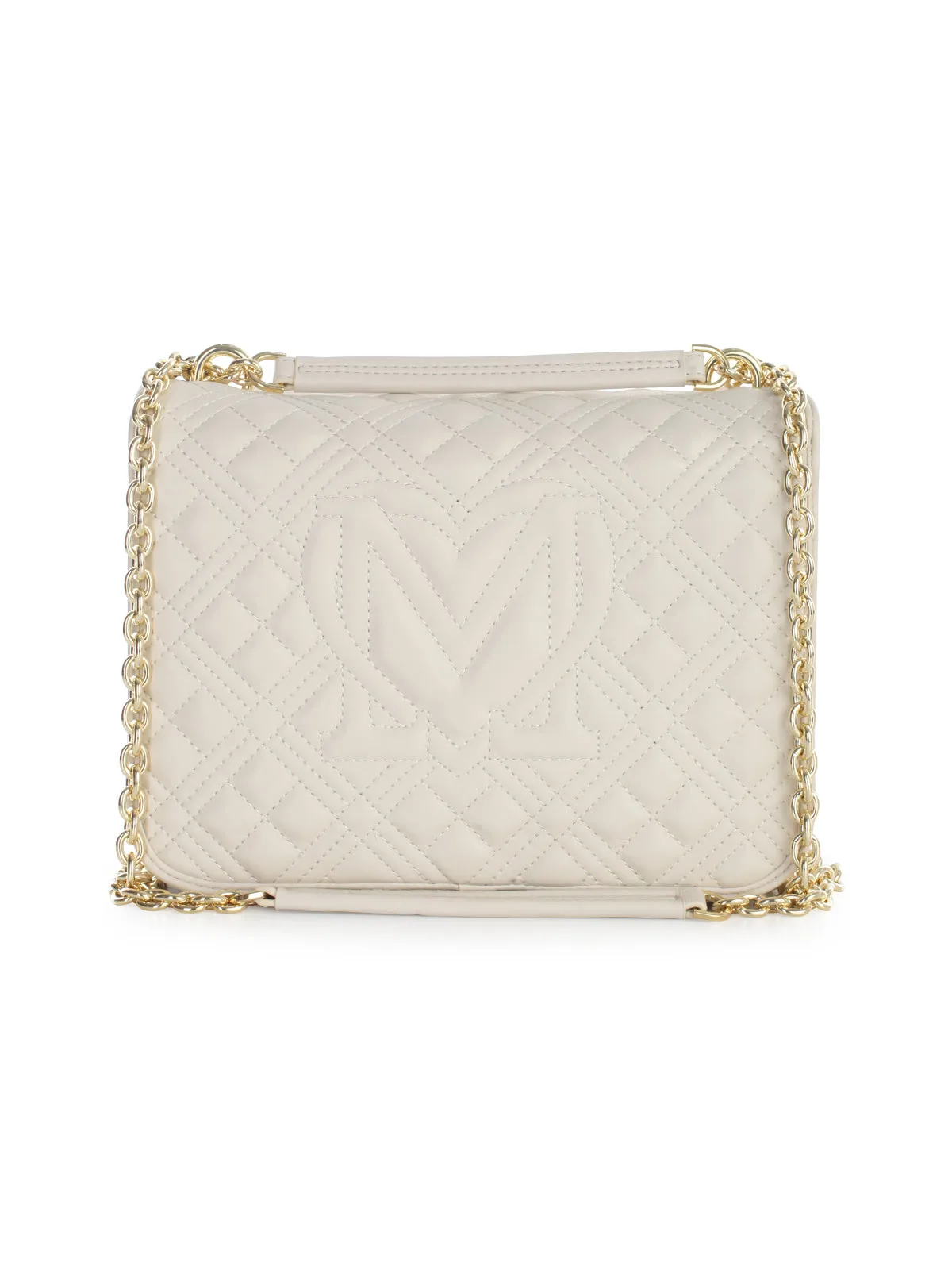 Love Moschino Logo Plaque Foldover Crossbody Bag