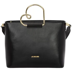 Love Moschino Logo Plaque Top Handle Tote Bag
