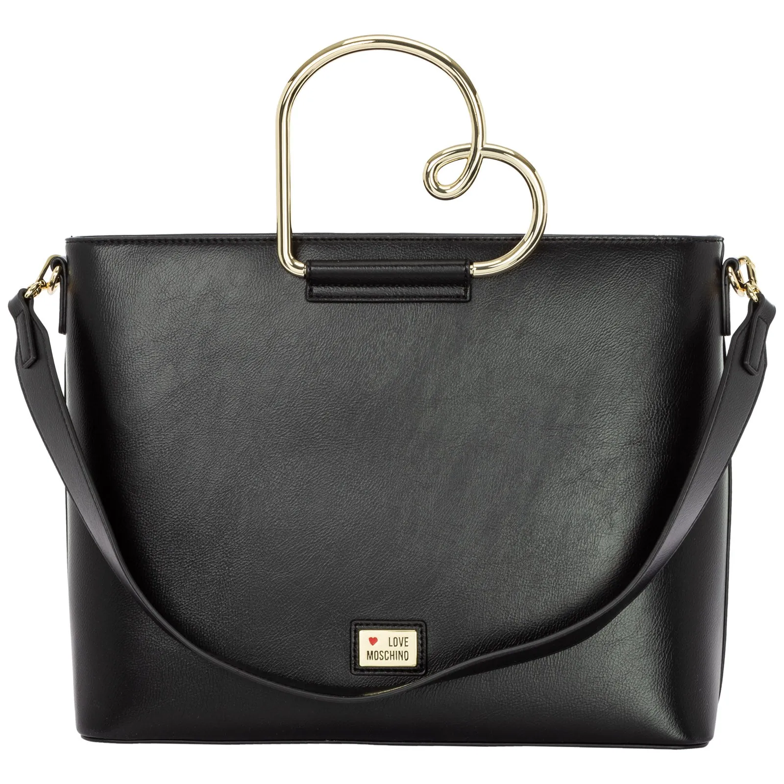 Love Moschino Logo Plaque Top Handle Tote Bag