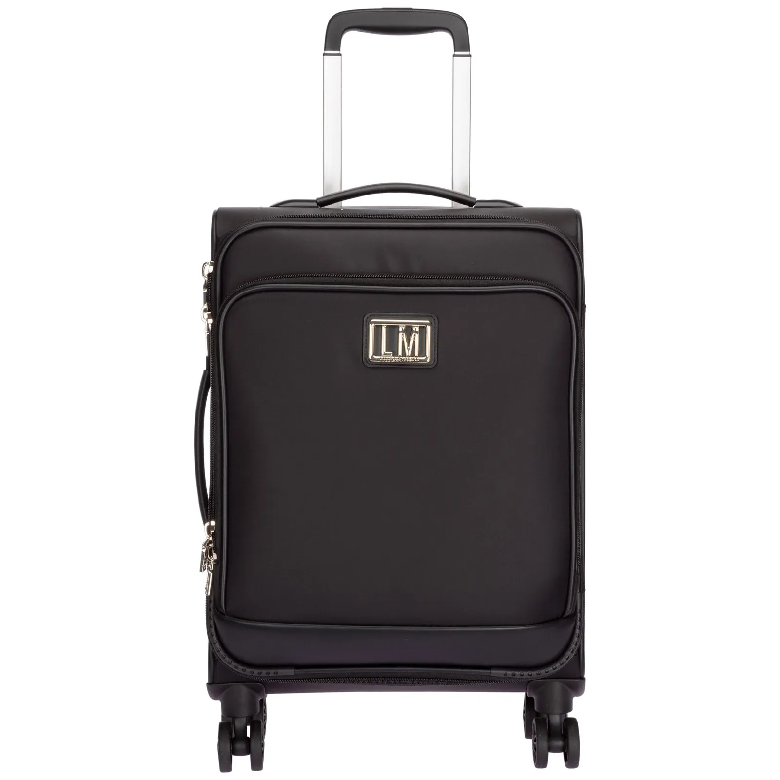Love Moschino Logo Plaque Zipped Suitcase