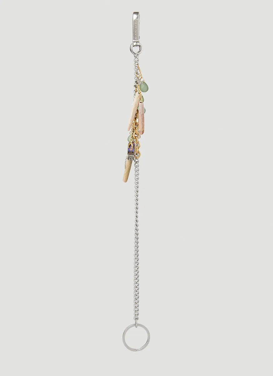 Marine Serre Cable-Link Embellished Keyring Chain