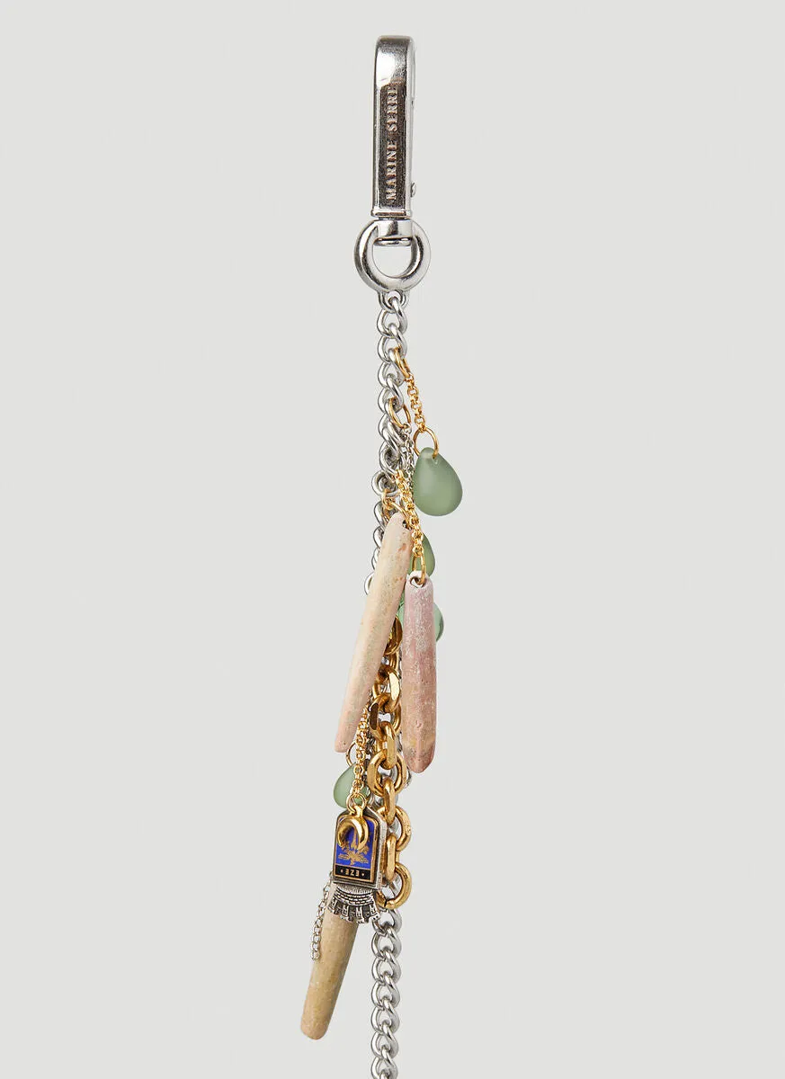 Marine Serre Cable-Link Embellished Keyring Chain