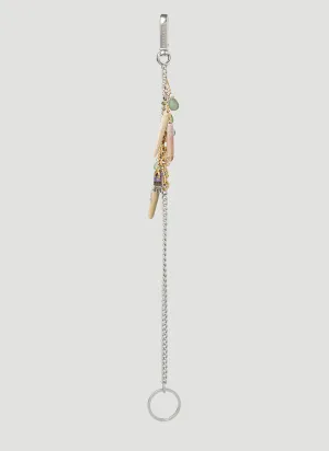 Marine Serre Cable-Link Embellished Keyring Chain