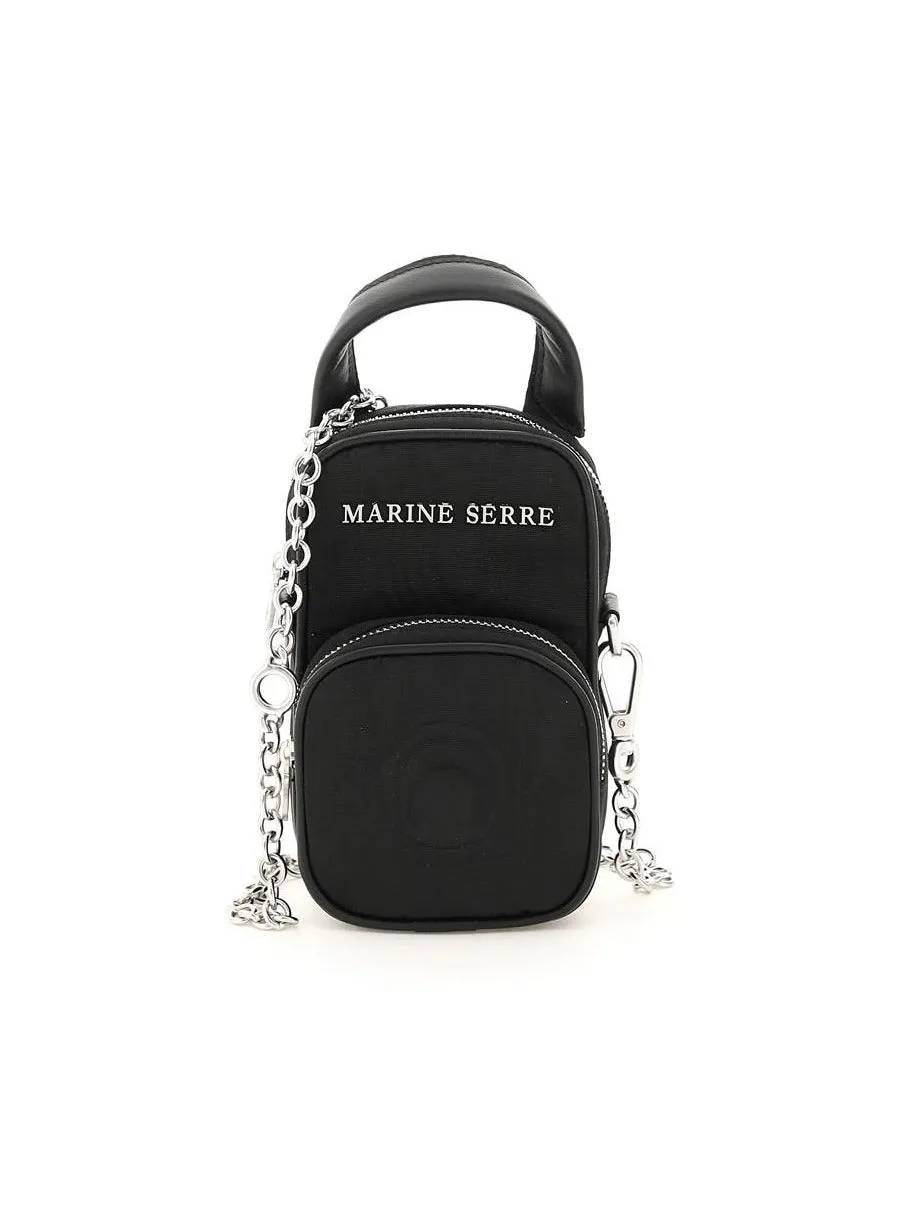 Marine Serre Logo Lettering Chain Linked Crossbody Bag