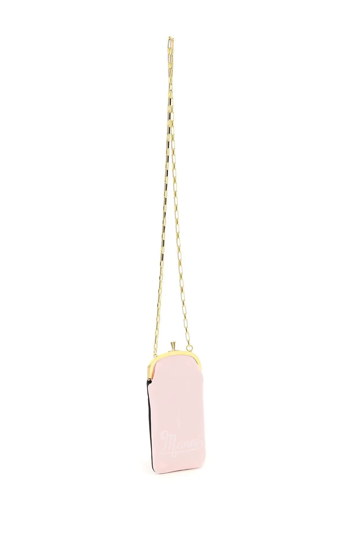Marni Logo Printed Chained Crossbody Bag