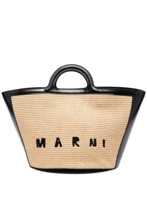 Marni Logo Top Handle Tote Bag