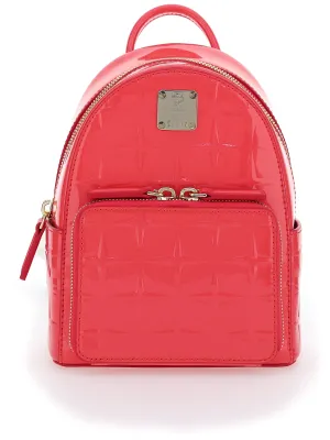 MCM Logo Plaque Embossed Backpack