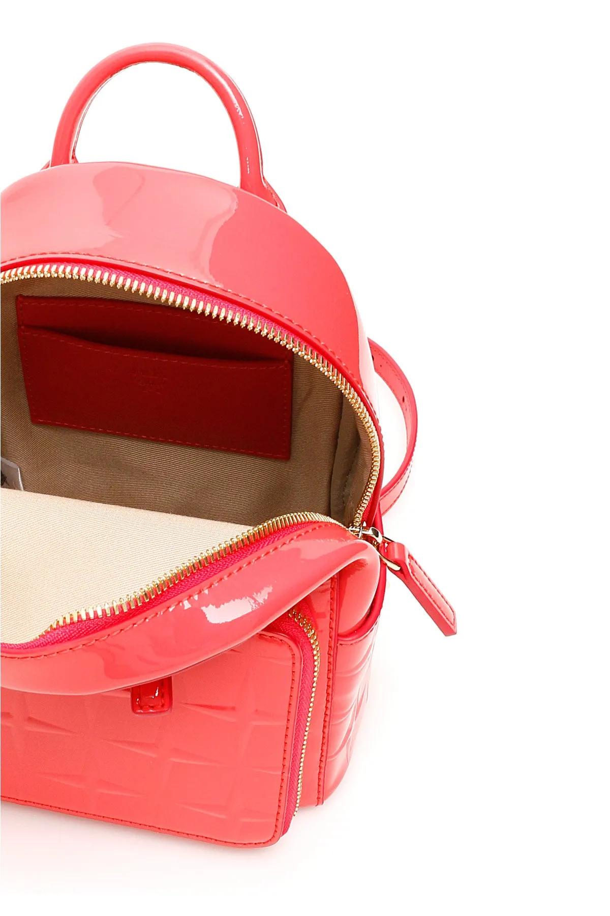MCM Logo Plaque Embossed Backpack