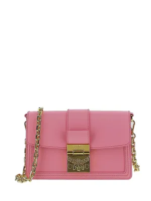 MCM Tracy Laurel Lock Detailed Mini Crossbody Bag