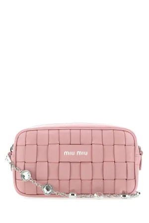 Miu Miu Woven Embellished Strap Crossbody Bag