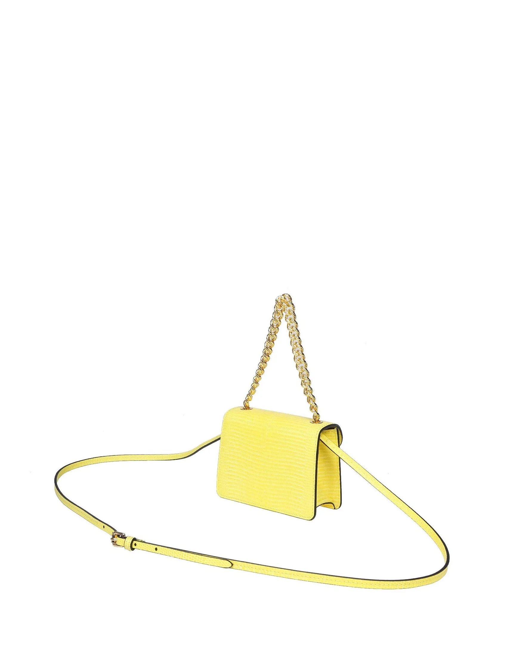 Moschino Logo Plaque Chained Mini Shoulder Bag