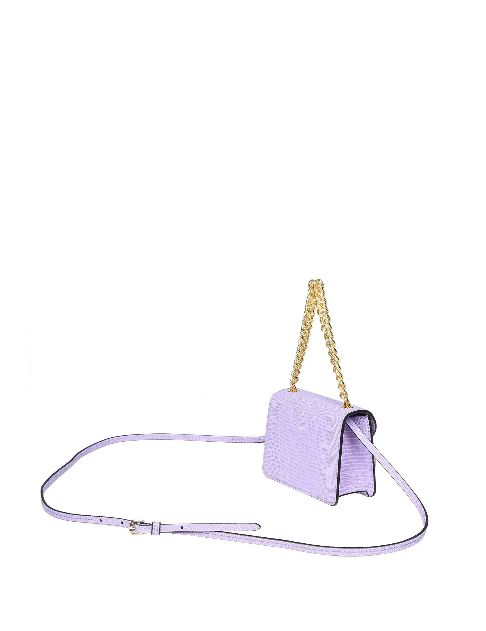 Moschino Logo Plaque Chained Mini Shoulder Bag