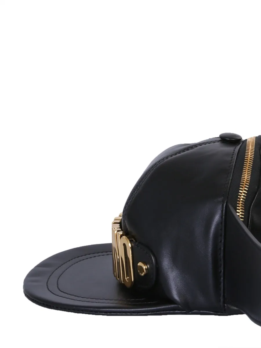 Moschino Logo Plaque Hat Waist Bag