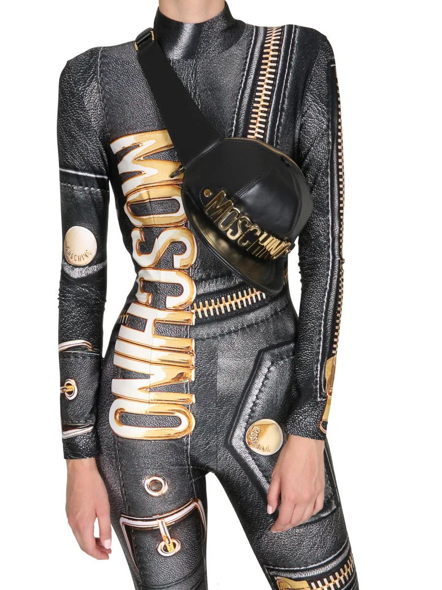 Moschino Logo Plaque Hat Waist Bag