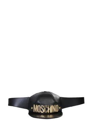 Moschino Logo Plaque Hat Waist Bag