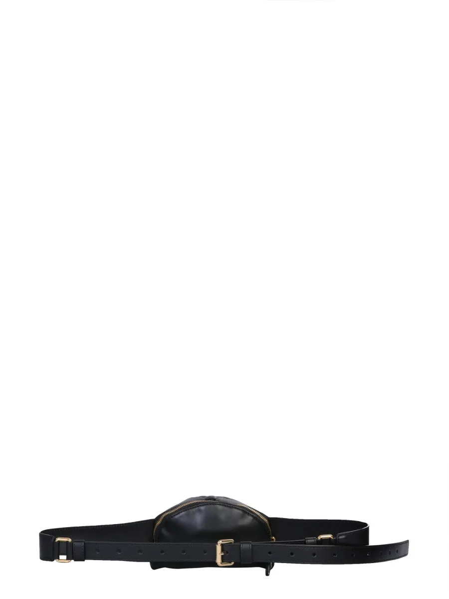 Moschino Logo Plaque Hat Waist Bag
