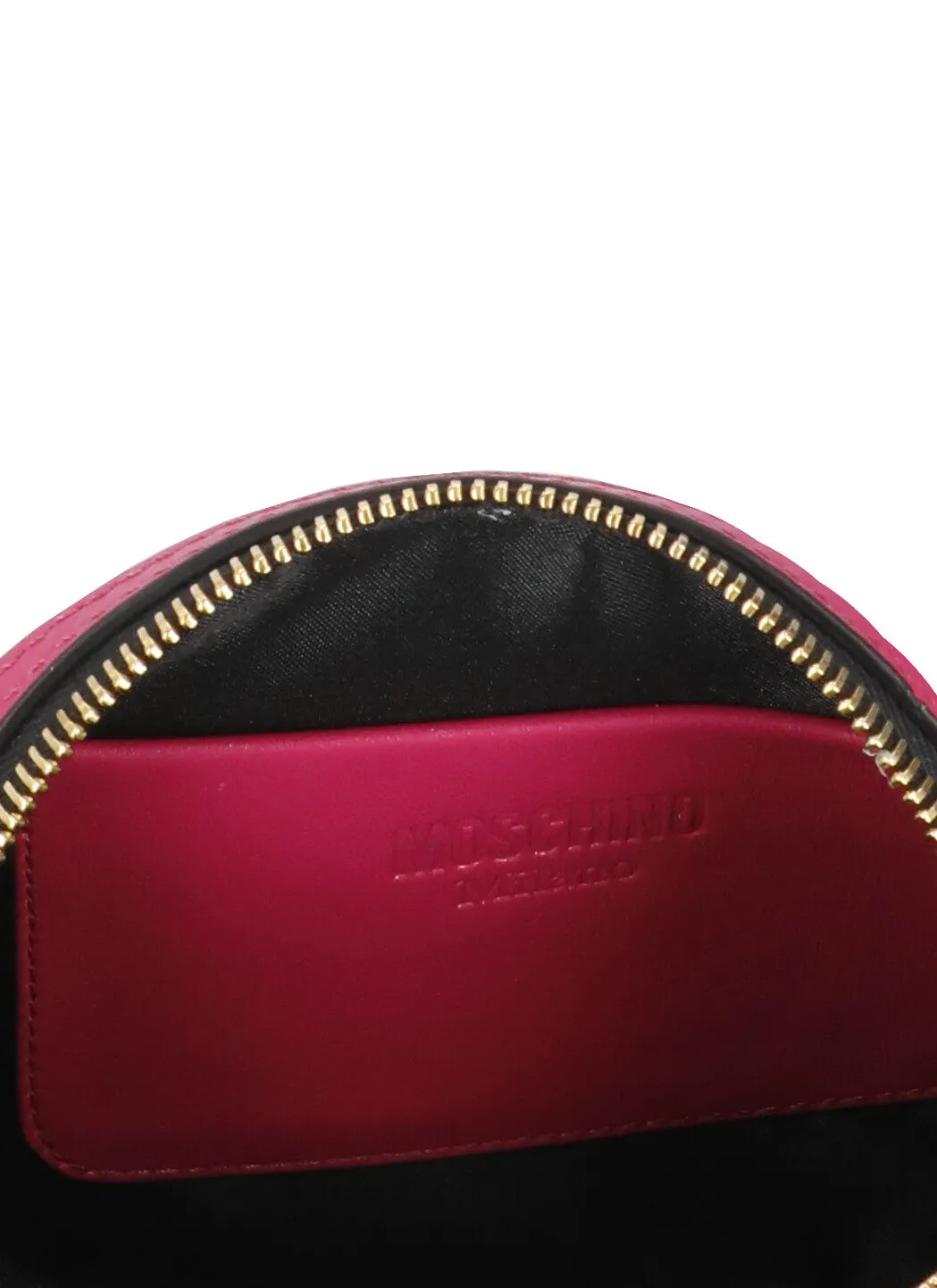 Moschino Logo Plaque Zip-Up Crossbody Bag