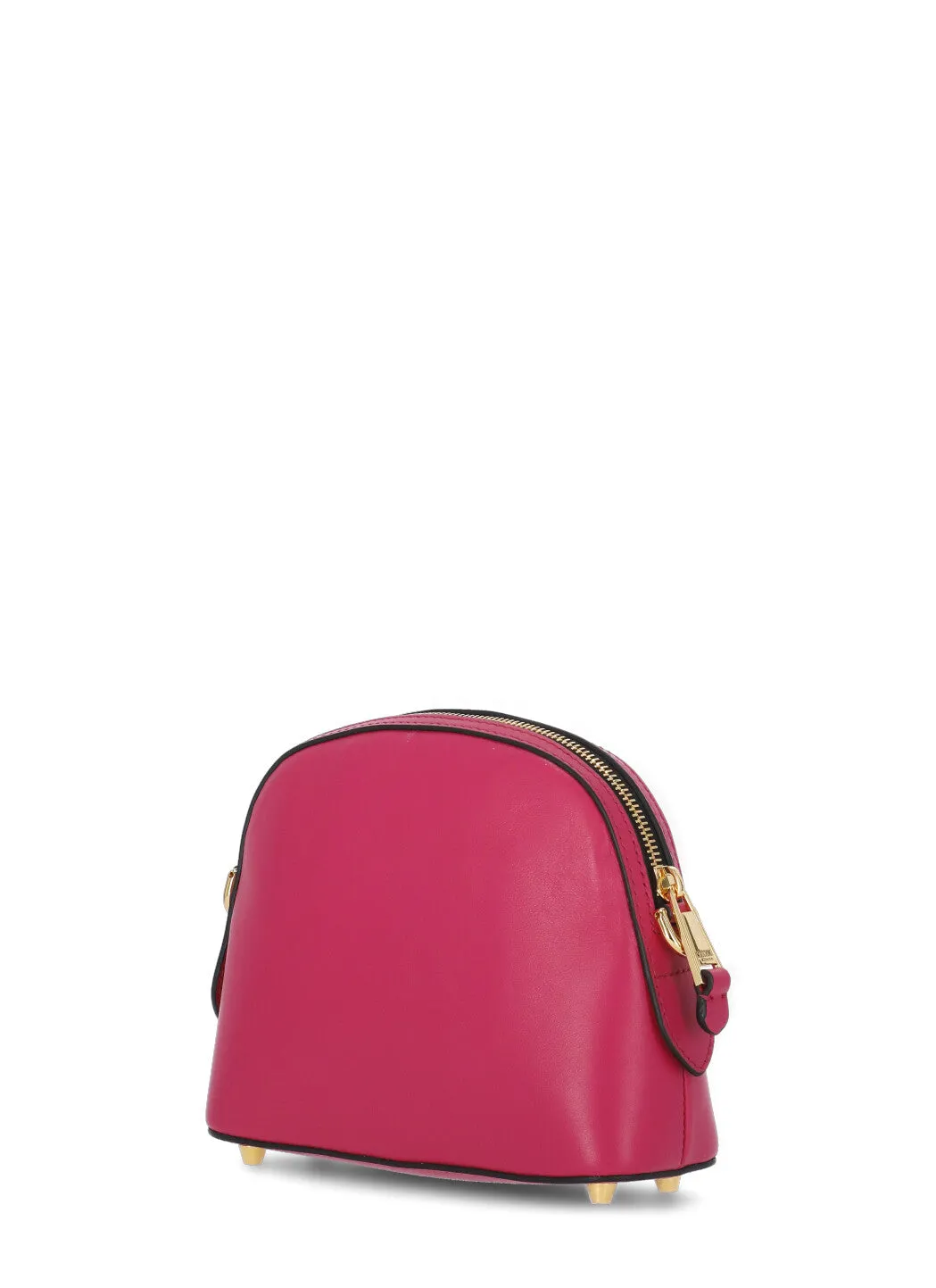 Moschino Logo Plaque Zip-Up Crossbody Bag