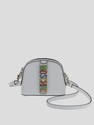 Moschino Logo Plaque Zip-Up Crossbody Bag