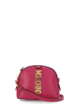 Moschino Logo Plaque Zip-Up Crossbody Bag