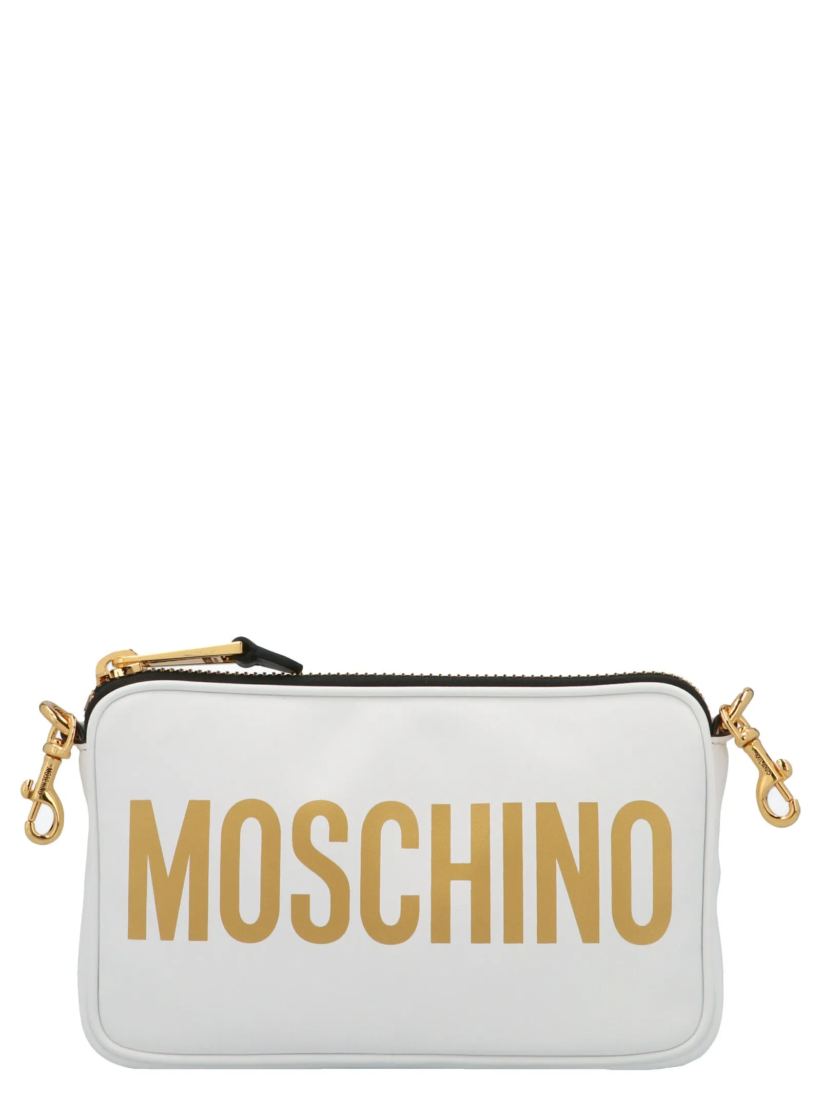 Moschino Logo Printed Chain-Link Shoulder Bag