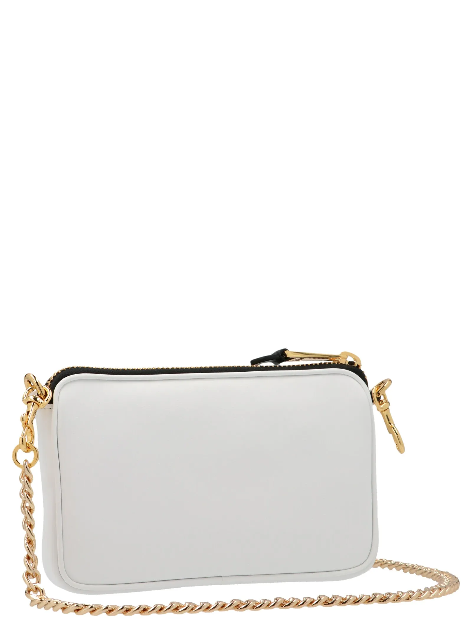 Moschino Logo Printed Chain-Link Shoulder Bag