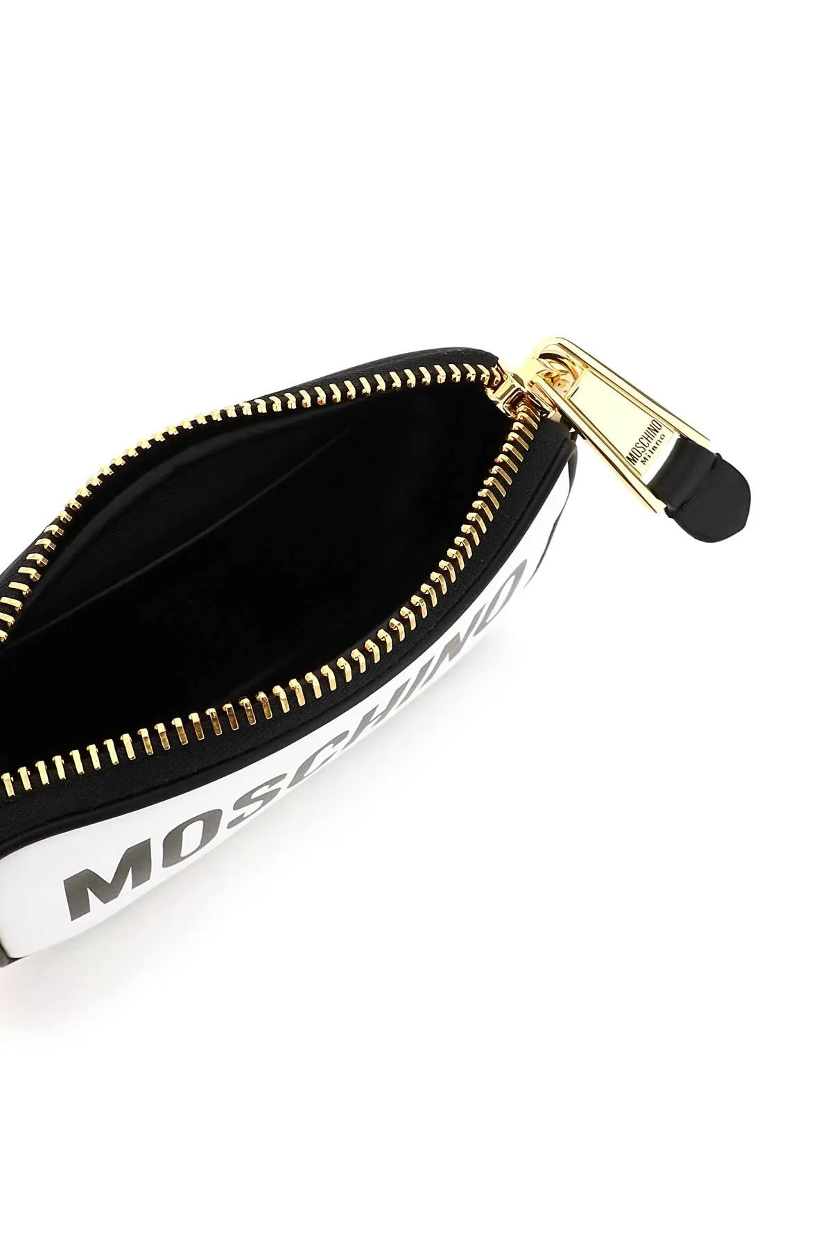 Moschino Logo Printed Chained Shoulder Bag
