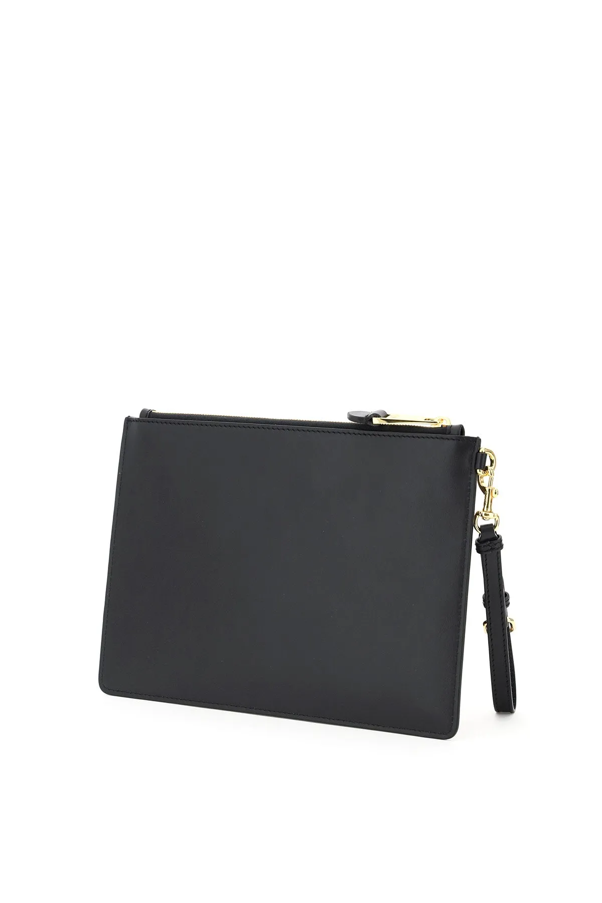 Moschino Logo Zipped Clutch Bag