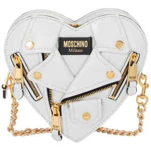 Moschino Small Heart Biker Bag