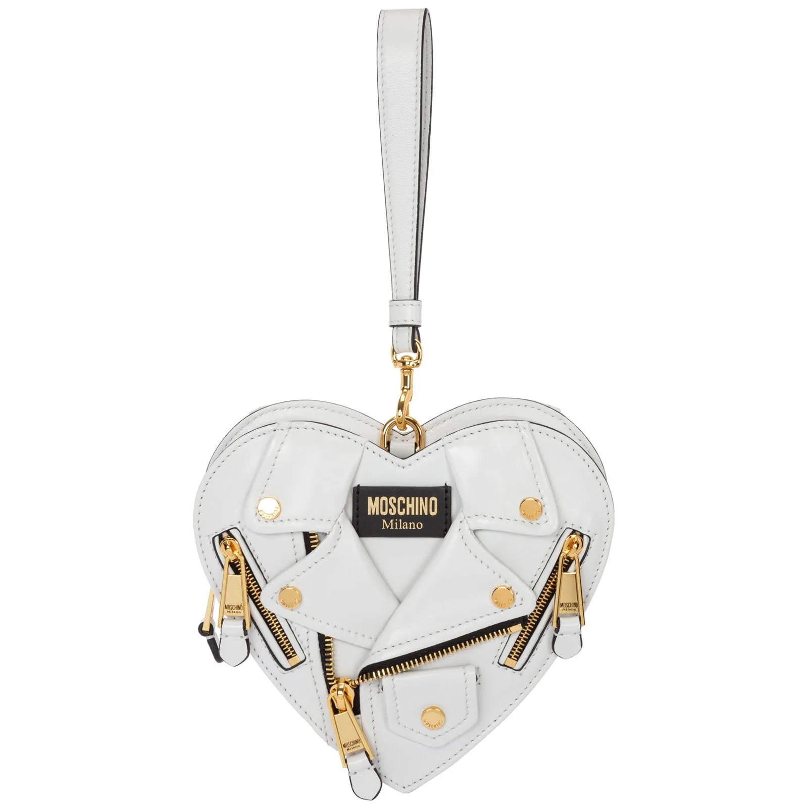 Moschino Small Heart Biker Bag