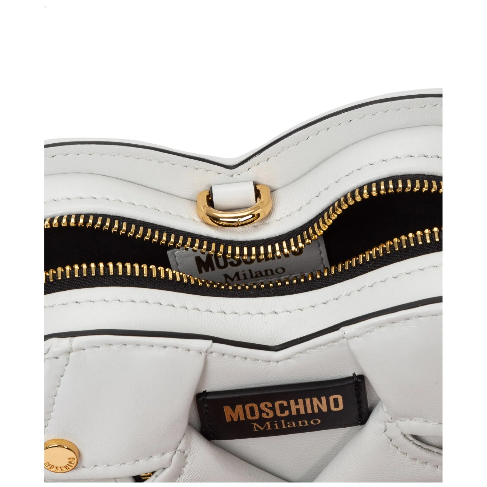 Moschino Small Heart Biker Bag