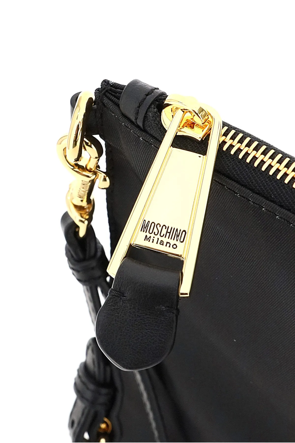 Moschino Teddy Print Zipped Clutch Bag