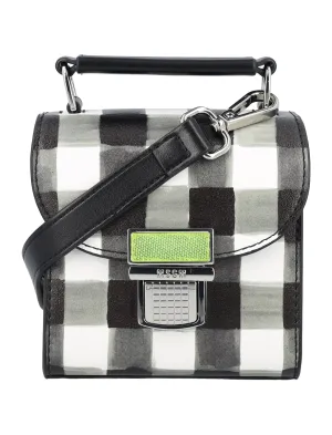 MSGM Clic Check Pattern Foldover Mini Shoulder Bag