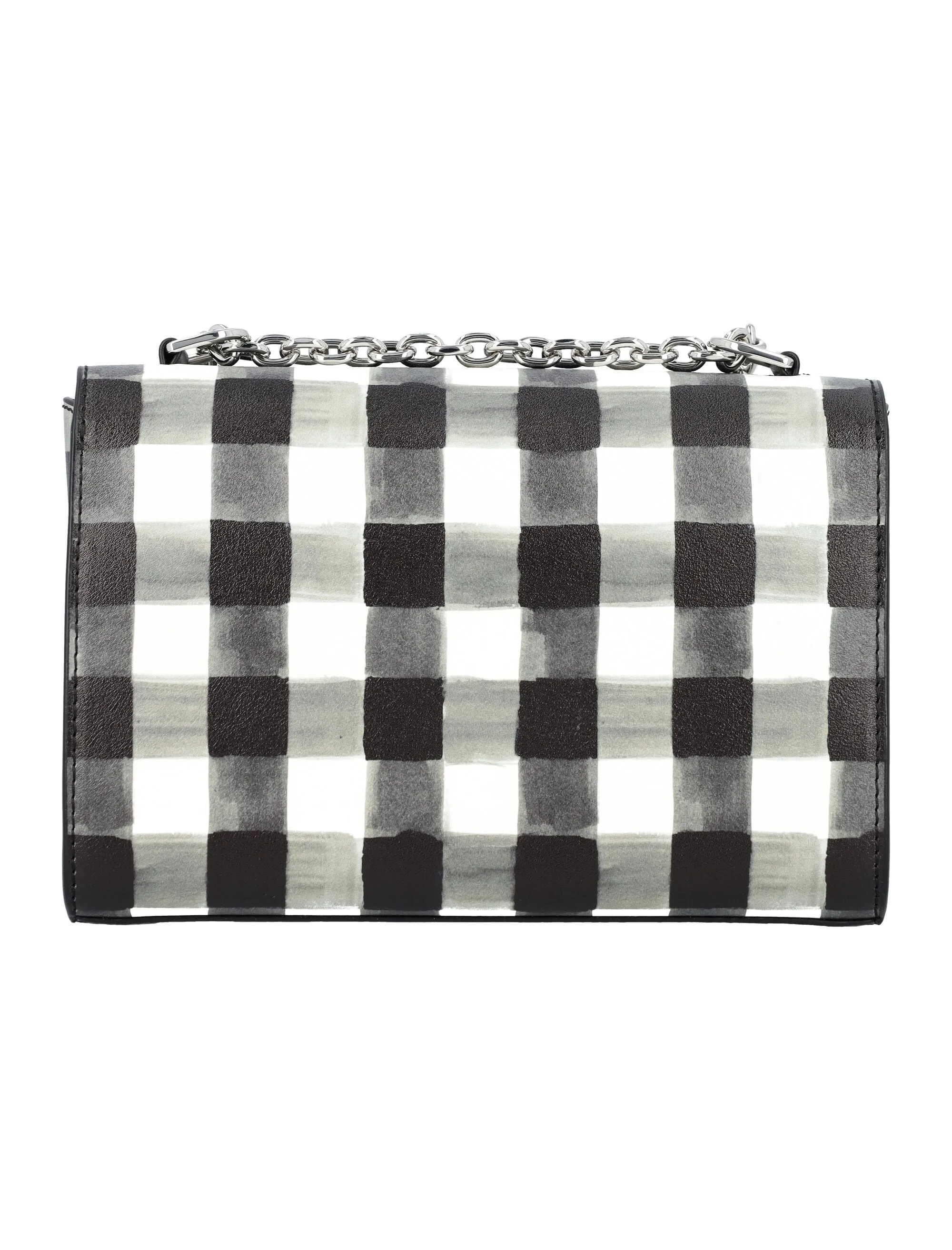 MSGM Click Check Pattern Foldover Small Shoulder Bag