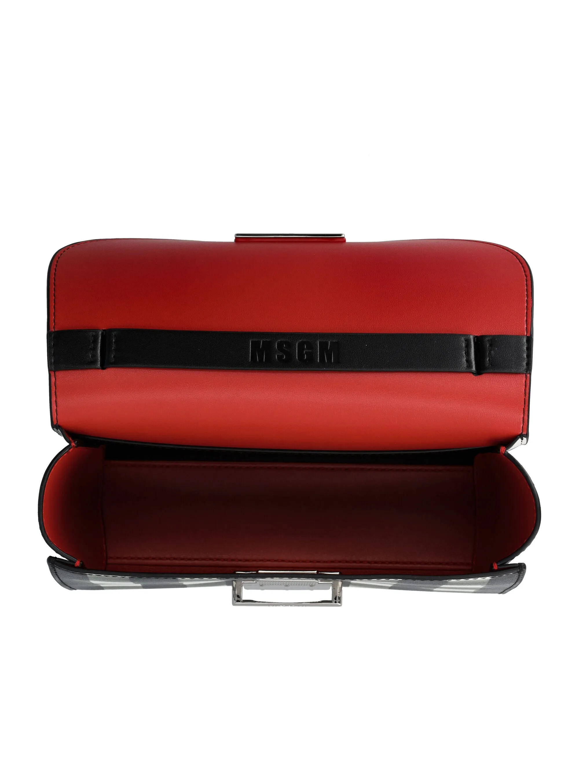 MSGM Click Check Pattern Foldover Small Shoulder Bag