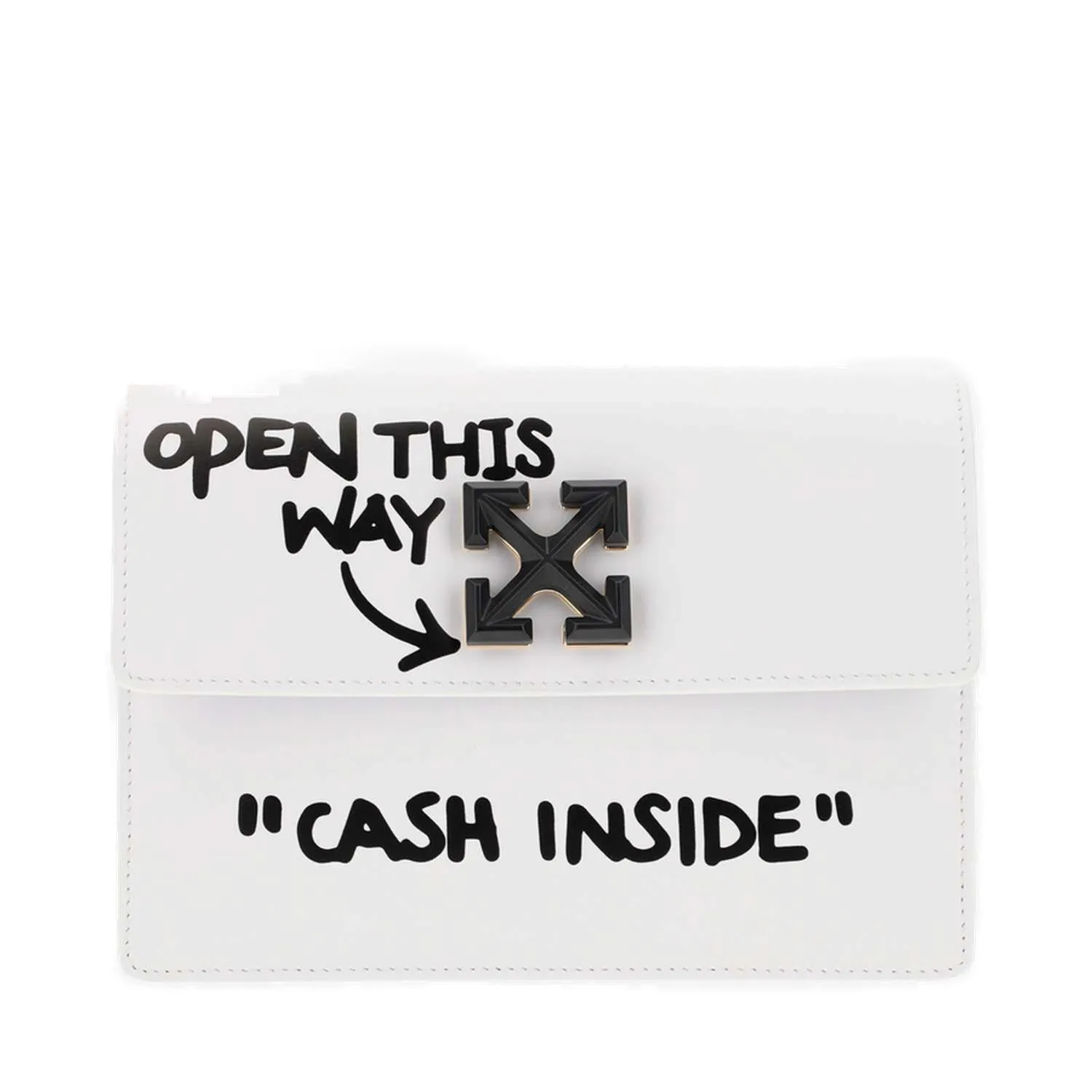 Off-White Jitney Logo Plaque Crossbody Bag