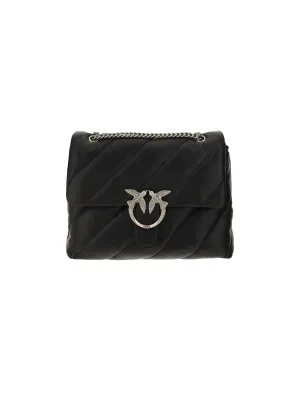 Pinko Classic Love Logo Plaque Quilted Shoulder Bag