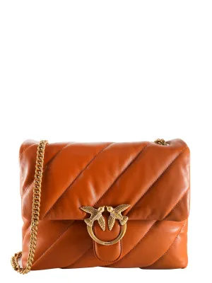 Pinko Classic Love Logo Plaque Quilted Shoulder Bag